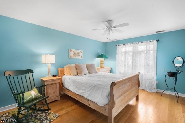 52 W Main St, Mendham Boro, NJ 07945 - bedroom featuring light wood-style floors and a ceiling fan