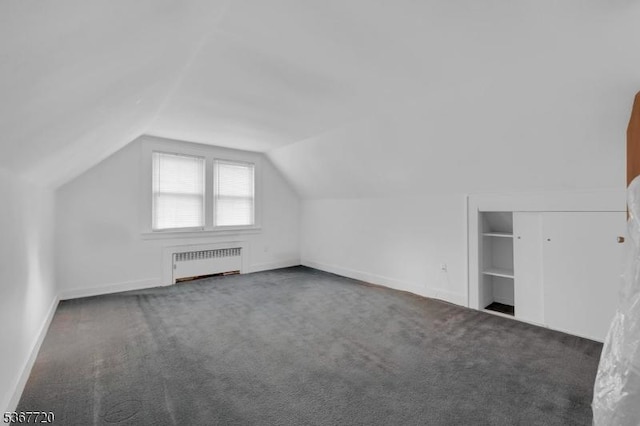 74 Elm Rd, Caldwell Boro Twp, NJ 07006 - bonus room with radiator, lofted ceiling, and carpet floors