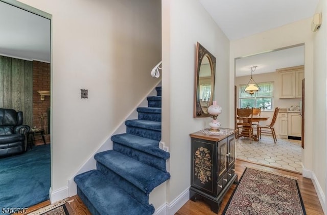 4 Orchid Pl, Clinton Twp, NJ 08833 - staircase featuring wood finished floors and baseboards