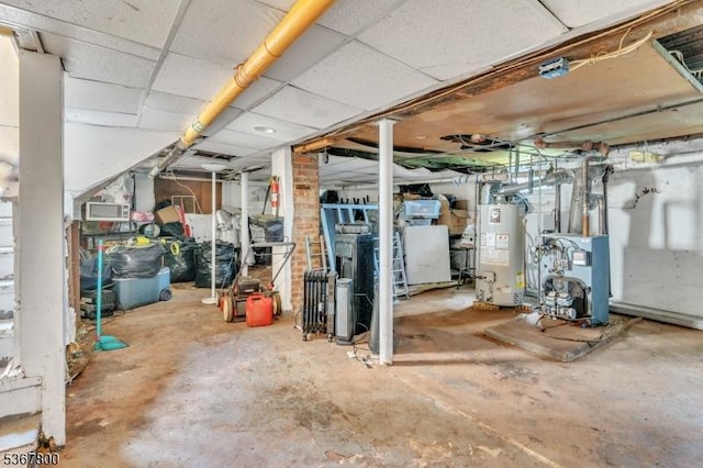 1705 Essex St, Rahway City, NJ 07065 - unfinished below grade area featuring water heater and a heating unit