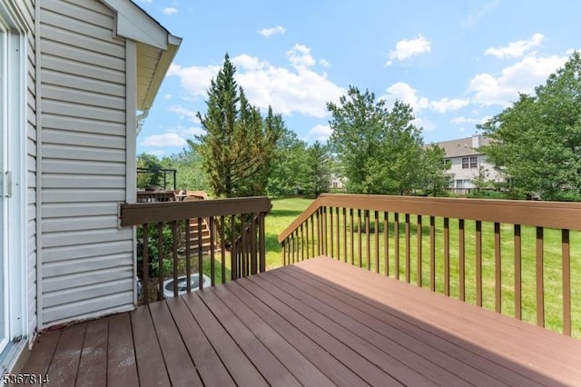 16 Edith Dr, Franklin Twp, NJ 08873 - wooden terrace featuring a yard