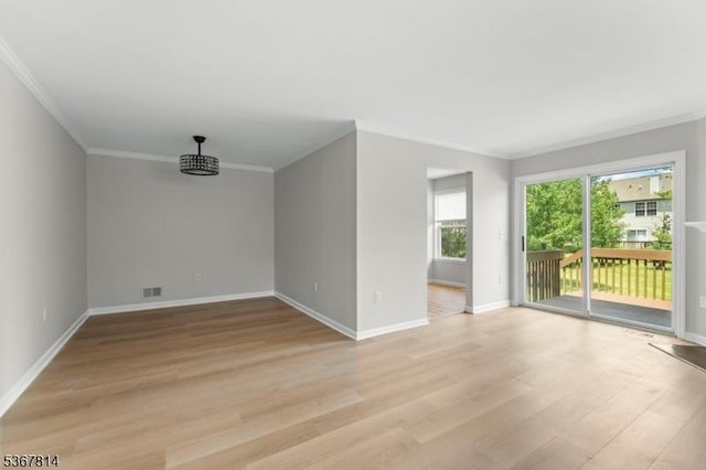 16 Edith Dr, Franklin Twp, NJ 08873 - empty room with light wood finished floors and ornamental molding