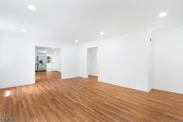 19 Pleasant View Ave, Washington Twp, NJ 07882 - unfurnished living room with light wood finished floors and recessed lighting