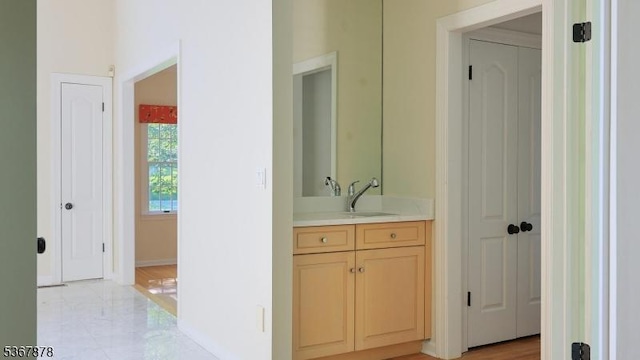 64 Sneider Rd, Warren Twp, NJ 07059 - bathroom featuring vanity and baseboards