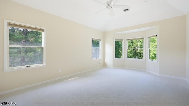 64 Sneider Rd, Warren Twp, NJ 07059 - empty room featuring carpet floors, plenty of natural light, and a ceiling fan