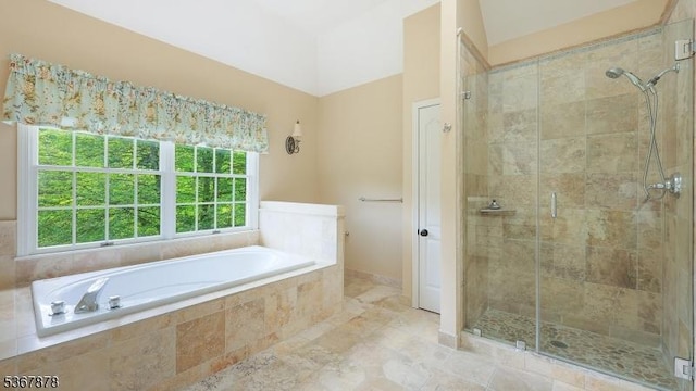 64 Sneider Rd, Warren Twp, NJ 07059 - full bathroom featuring a stall shower, plenty of natural light, and a bath