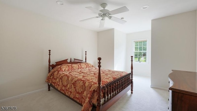 64 Sneider Rd, Warren Twp, NJ 07059 - bedroom featuring light carpet and ceiling fan