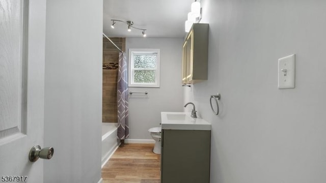 18 State Route 94, Blairstown Twp, NJ 07825 - bathroom with vanity, shower / bath combination with curtain, and wood finished floors