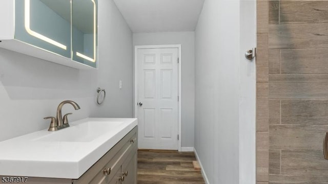 18 State Route 94, Blairstown Twp, NJ 07825 - bathroom with wood finished floors and vanity