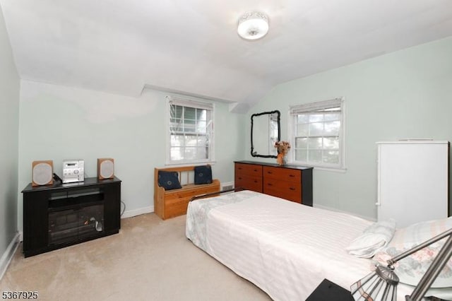 408 Sanford Ave, Hillside Twp, NJ 07205 - bedroom with light carpet and lofted ceiling