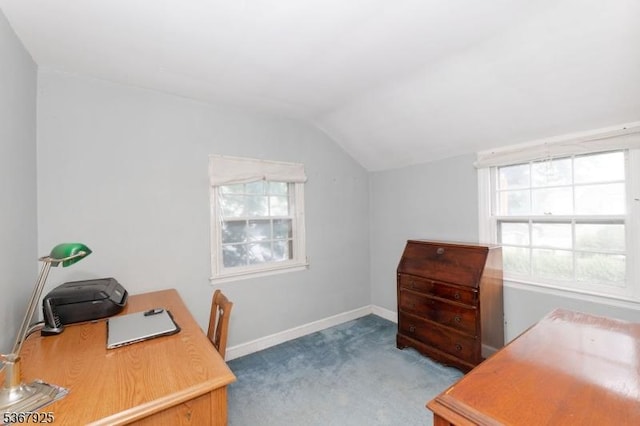 408 Sanford Ave, Hillside Twp, NJ 07205 - office area with lofted ceiling and carpet