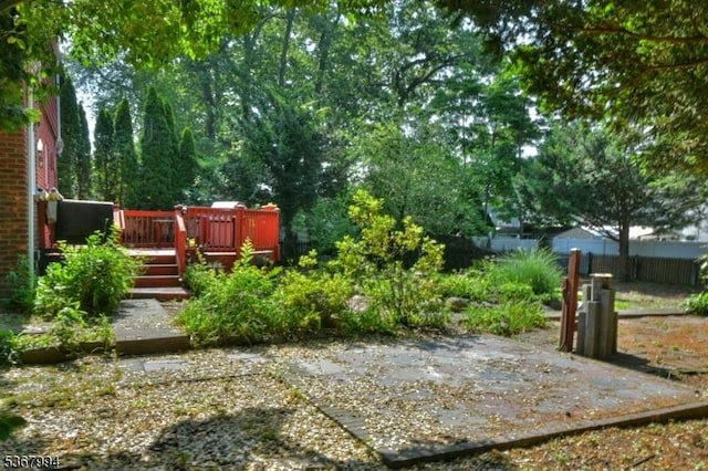 36 Grove St, Waldwick Boro, NJ 07463 - view of yard featuring a wooden deck