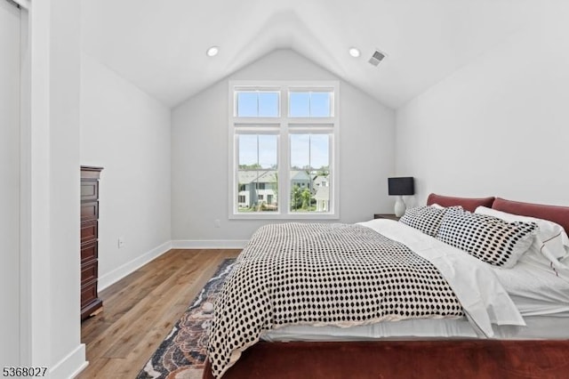 28 Peacock Ln Unit 28, Berkeley Heights Twp, NJ 07922 - bedroom featuring wood finished floors and lofted ceiling