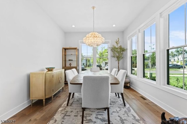 28 Peacock Ln Unit 28, Berkeley Heights Twp, NJ 07922 - dining area with a chandelier, light wood-type flooring, and recessed lighting