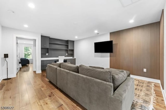 28 Peacock Ln Unit 28, Berkeley Heights Twp, NJ 07922 - living room with light wood-style flooring and recessed lighting