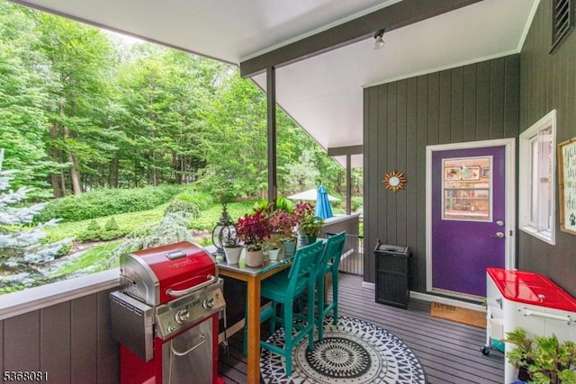 7 Deer Ct, Chester Twp, NJ 07930 - wooden terrace featuring grilling area