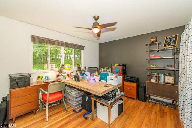 7 Deer Ct, Chester Twp, NJ 07930 - home office with wood finished floors and ceiling fan