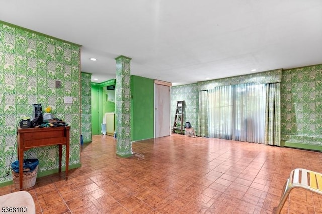 46 5th St, Midland Park Boro, NJ 07432 - exercise room featuring wallpapered walls