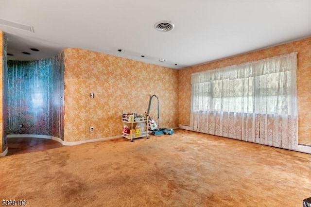 46 5th St, Midland Park Boro, NJ 07432 - carpeted spare room with wallpapered walls