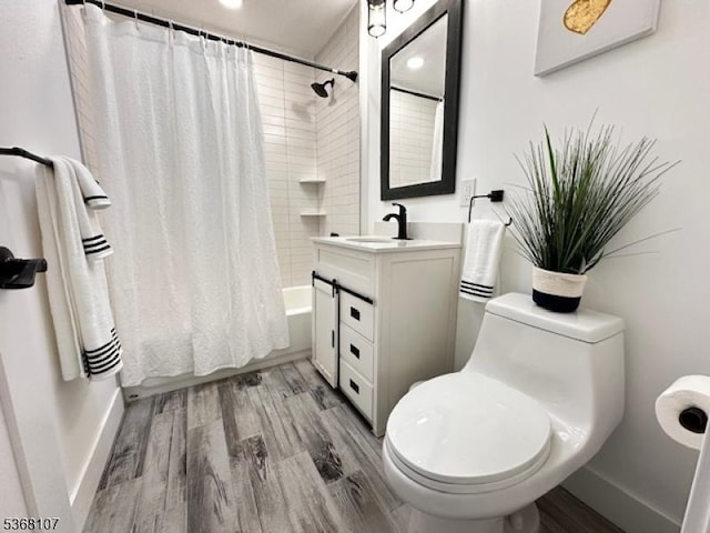 8 Blanche Dr, Jefferson Twp, NJ 07849 - full bathroom with shower / bath combo with shower curtain, vanity, wood finished floors, and recessed lighting