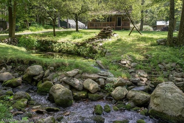 115 Bierskill Rd, Montague Twp, NJ 07827 - view of grassy yard with a deck