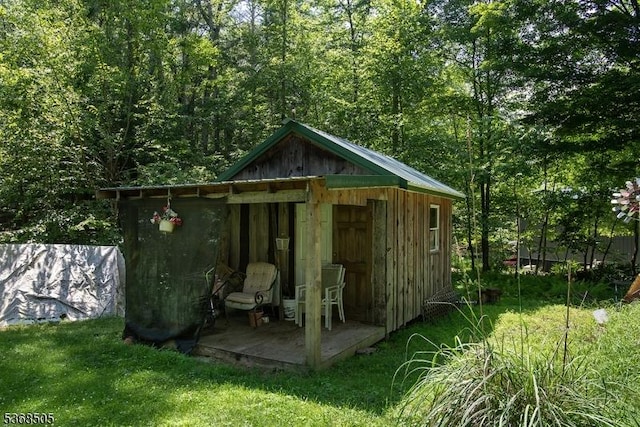 115 Bierskill Rd, Montague Twp, NJ 07827 - view of outbuilding featuring a view of trees
