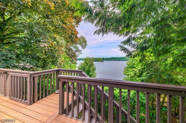 2100 Lakeside Dr, Vernon Twp, NJ 07422 - deck with a water view