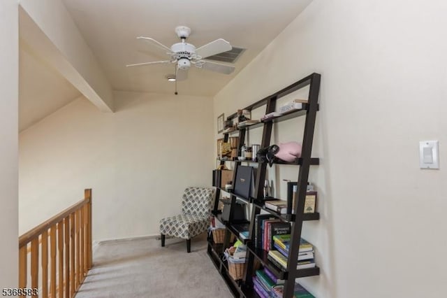76 Avebury Pl, Franklin Twp, NJ 08873 - sitting room featuring ceiling fan and carpet floors