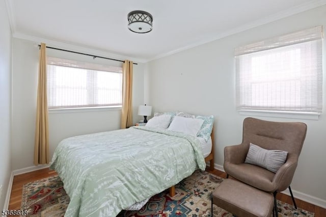 724 Bloomfield Ave, Clifton City, NJ 07012 - bedroom with ornamental molding and wood finished floors