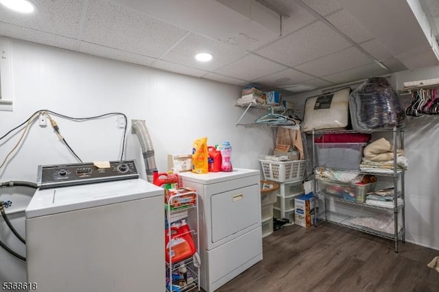724 Bloomfield Ave, Clifton City, NJ 07012 - washroom with independent washer and dryer and wood finished floors