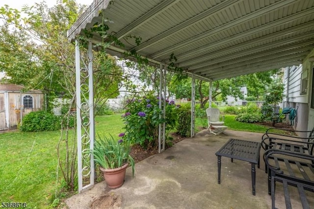 724 Bloomfield Ave, Clifton City, NJ 07012 - view of patio / terrace with an outbuilding