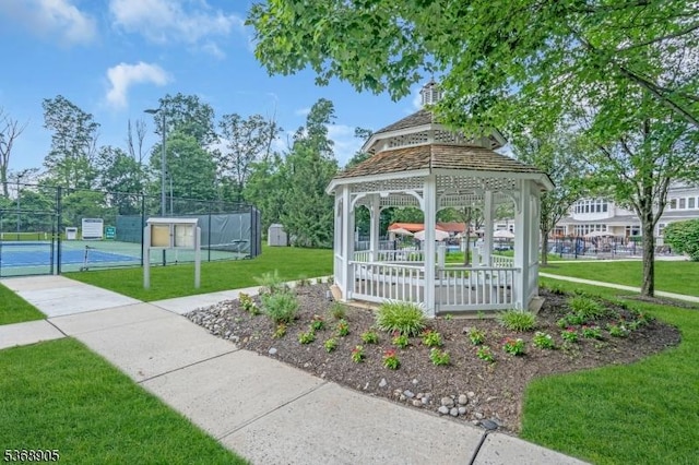 3304 Chesterwood Way, Franklin Twp, NJ 08873 - view of community featuring a tennis court and a gazebo