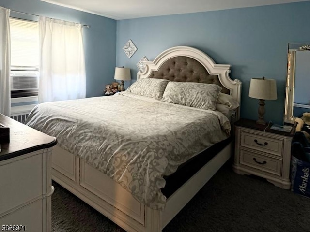 58 Sandra Cir Unit B3, Westfield Town, NJ 07090 - bedroom with dark carpet and cooling unit