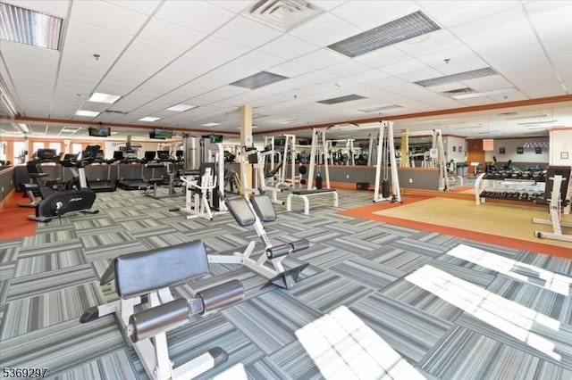 301 Rainbow Way Unit 301, Lopatcong Twp, NJ 08865 - exercise room featuring carpet