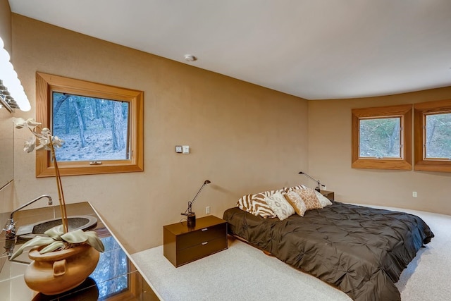 view of carpeted bedroom