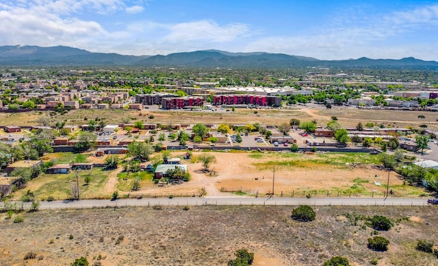 drone / aerial view with a mountain view