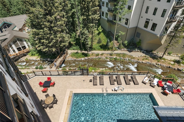 view of pool with a patio