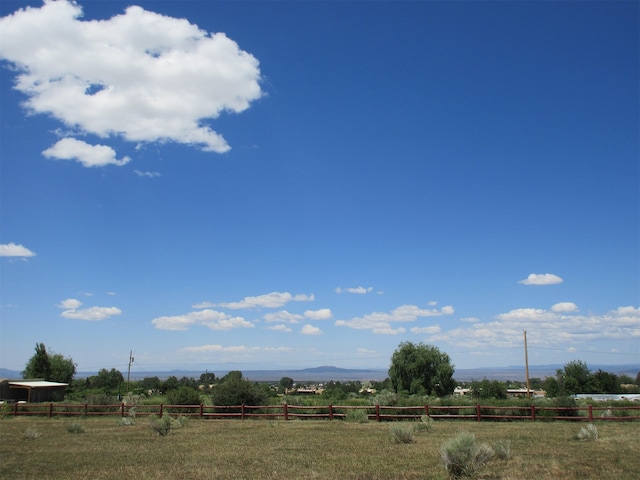 view of yard with a rural view