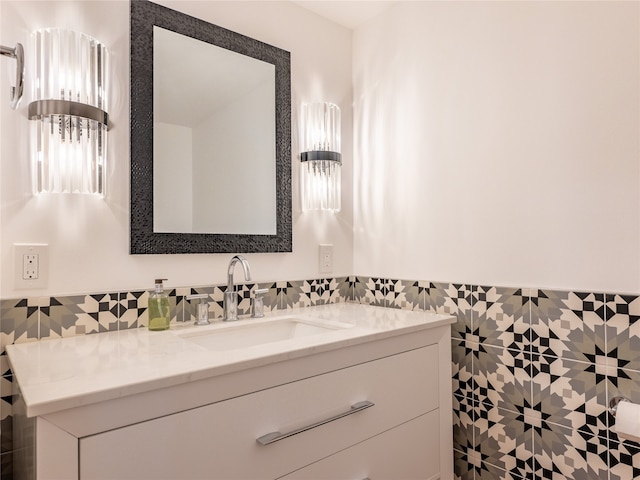 bathroom with oversized vanity