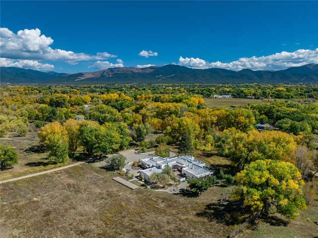 aerial view featuring a mountain view