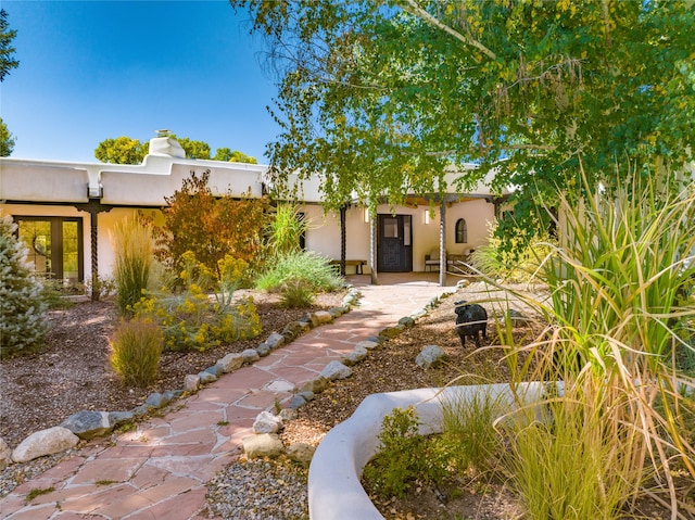 view of pueblo-style home