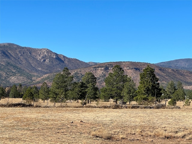 property view of mountains featuring a rural view