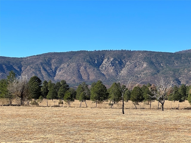 mountain view with a rural view