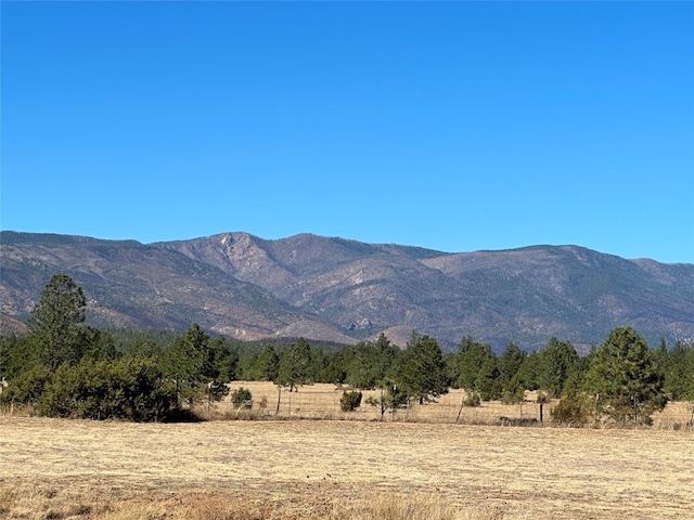 view of mountain feature featuring a rural view