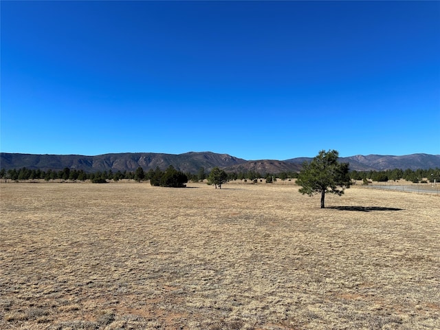 mountain view with a rural view