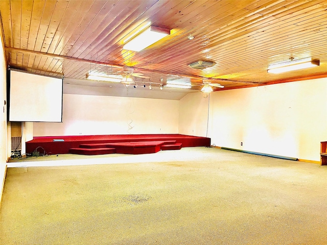 garage featuring wood ceiling