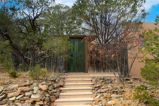 view of doorway to property