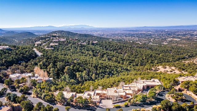 aerial view with a mountain view