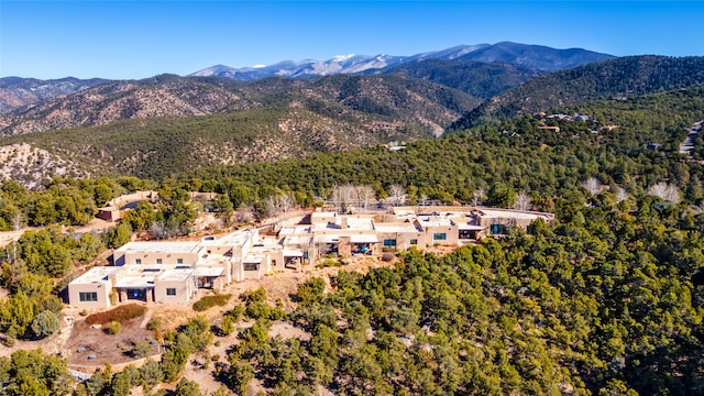 drone / aerial view with a mountain view