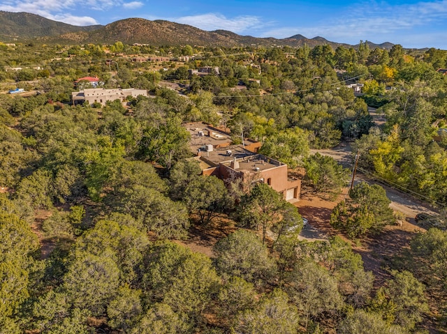 aerial view featuring a mountain view